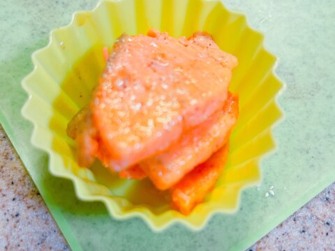 お刺身のサーモンアレンジ′ᵕ‵❤ミニムニエル